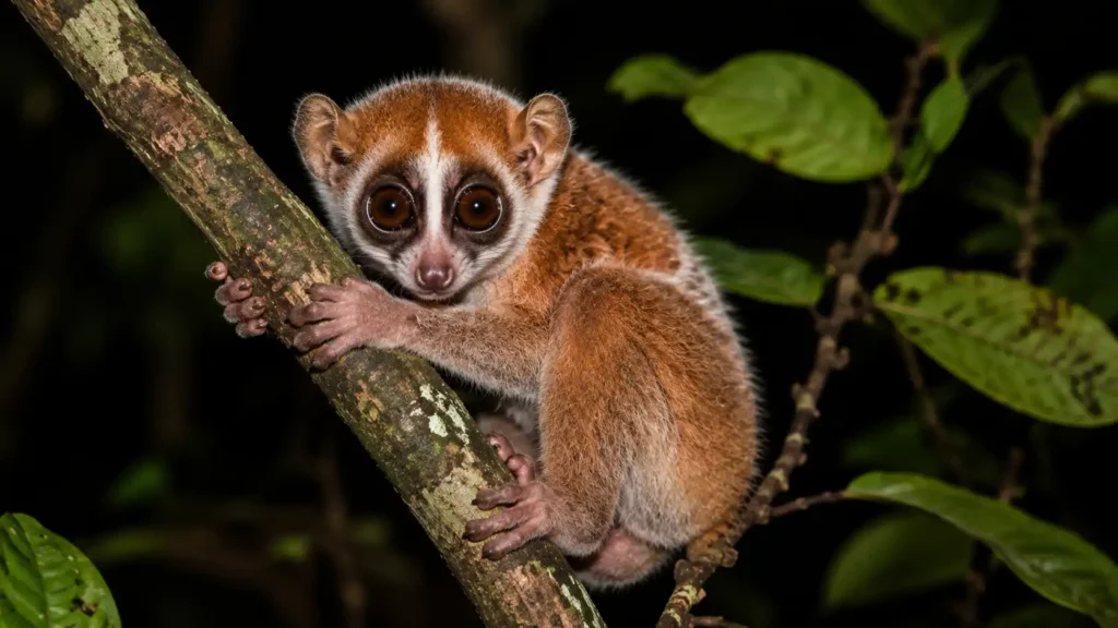 Red Slender Loris Tiny Nocturnal Primate