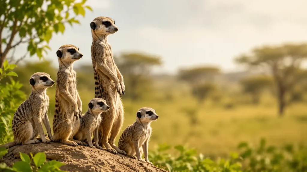 Meerkat Small and Social Skinny Animal