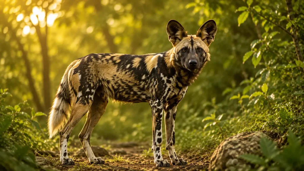 African wild dogs  similar to foxes 