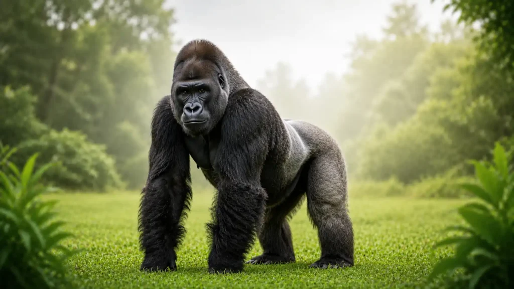 Gorilla that walk on two legs 
