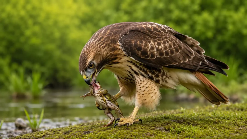 Hawks animal that eat frogs