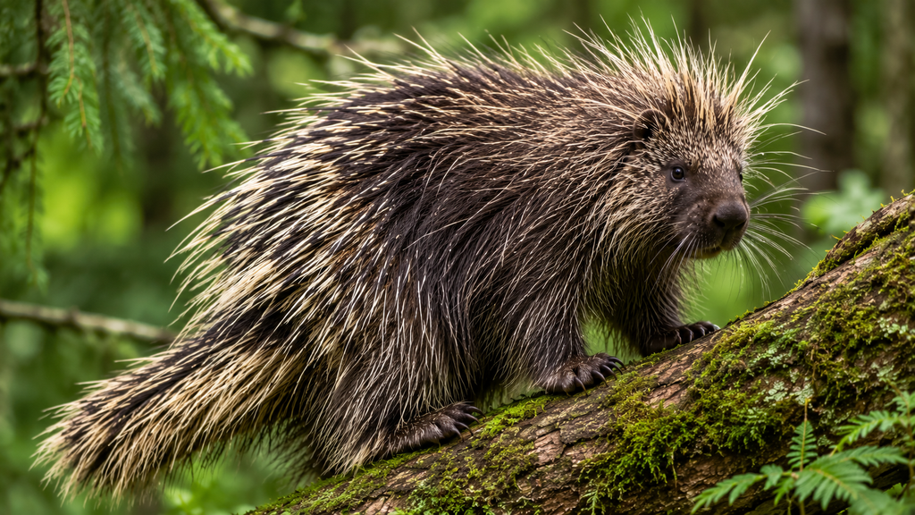 North American Porcupine forest animal