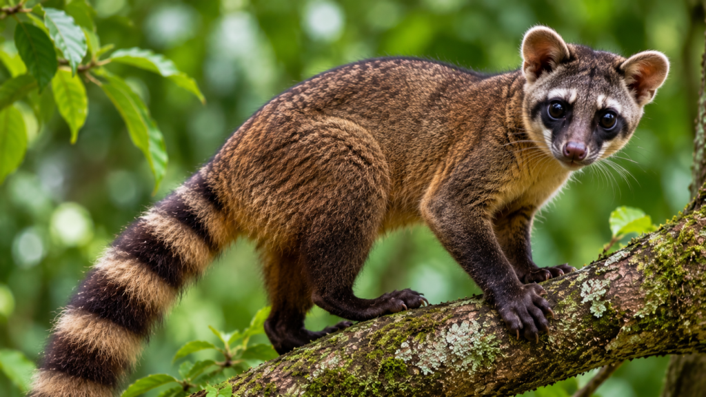 Olingo simillar to raccoon