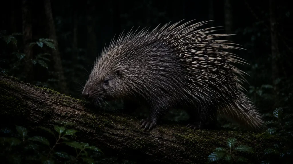 Porcupine nocturnal animal