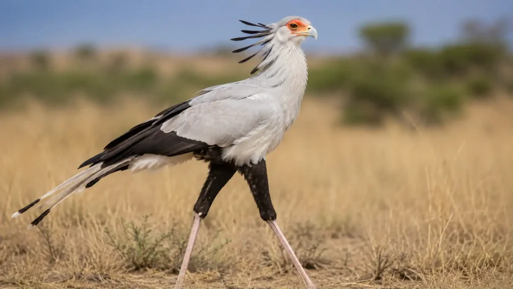 Secretary Bird in the Golden Savanna