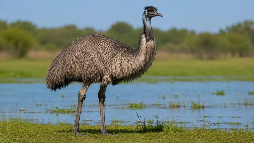 emu long legs bird