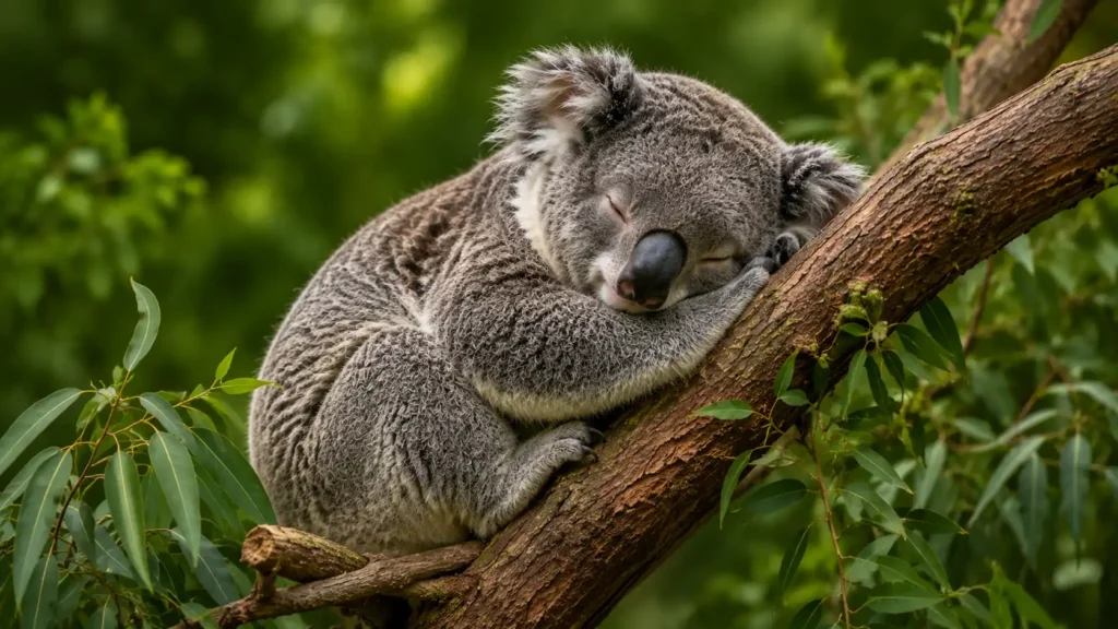 koala animal that sleep most