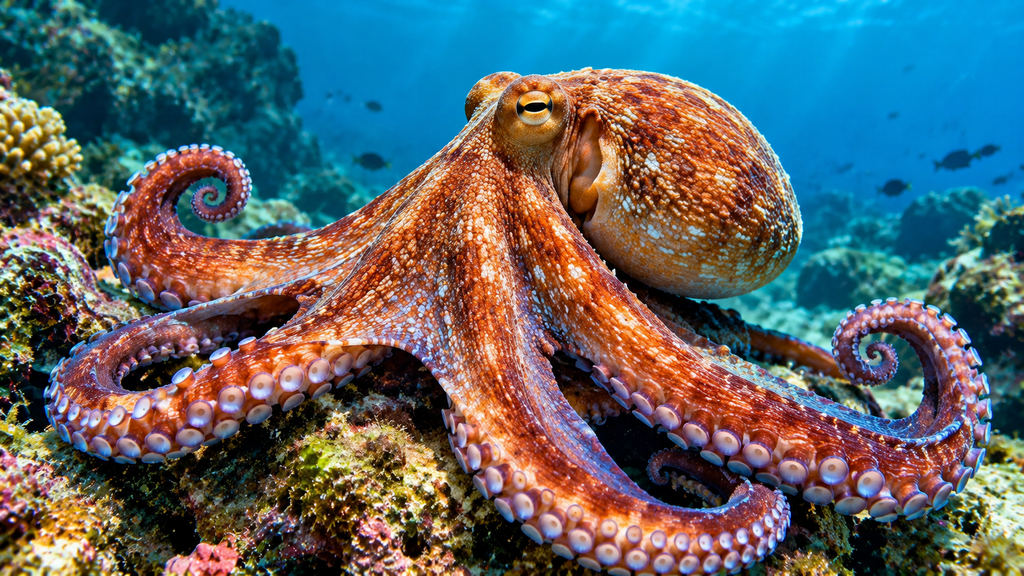 Octopus Among the Reef Rocks